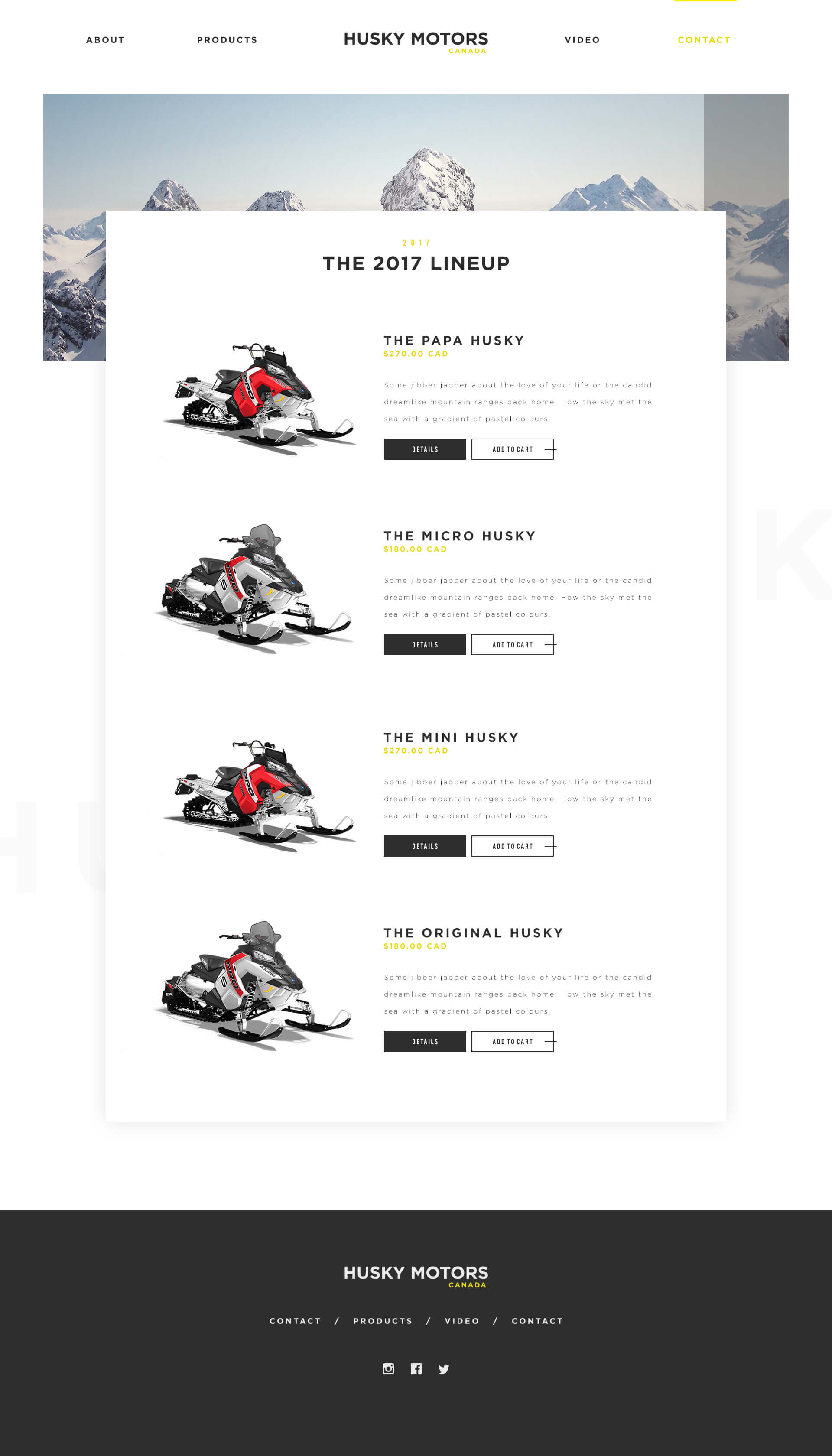 Husky Motors individual product page